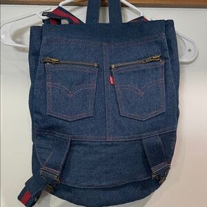 Levi's Denim Backpack with Red Accents